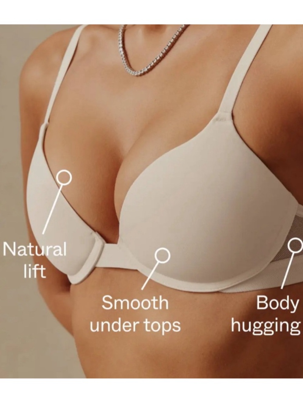 NWT Pepper Sand Lift Up Bra 38B NEW